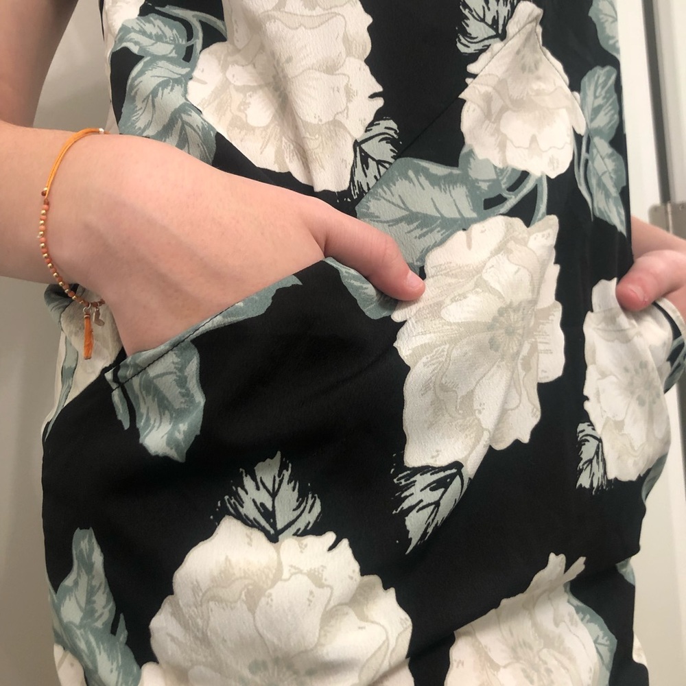 XS Downeast blouse dress flower pattern